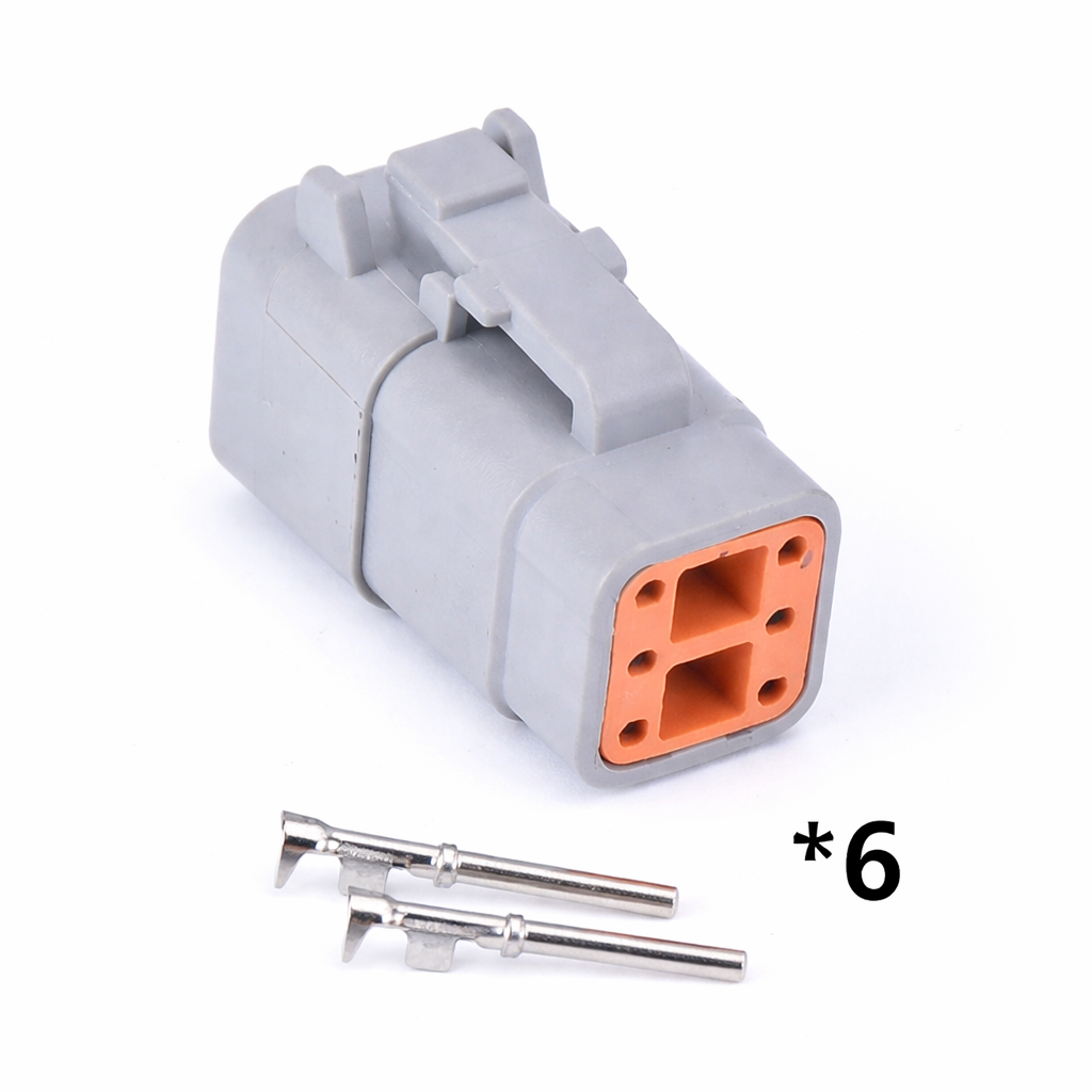 6-Pin DTM Connector DTM06-6S / DTM04-6P – Male or Female Waterproof Automotive Sealed Plug for Deutsch