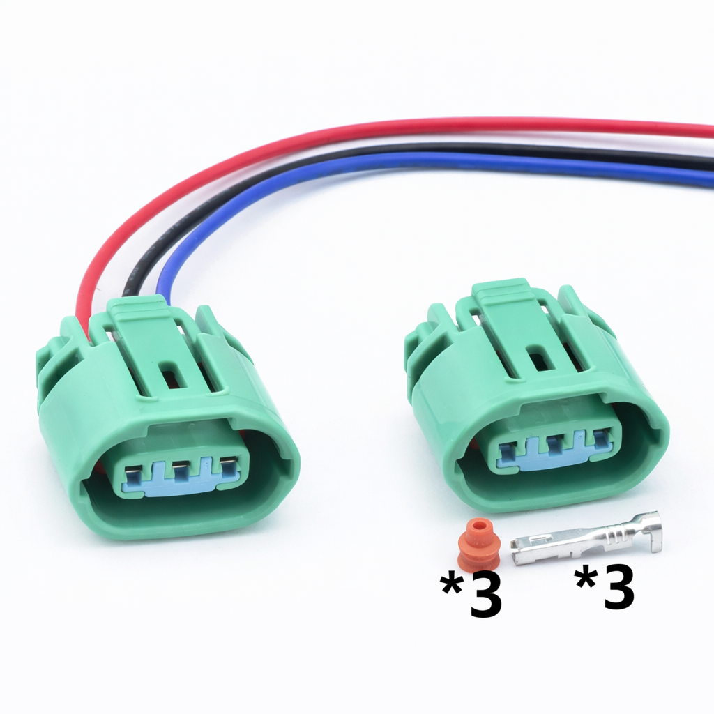 3-Pin Car Ignition Coil Connector – Alternator Regulator Plug 6189-0544 for Honda, Toyota, Nissan, Infiniti, Suzuki, Mitsubishi & Subaru