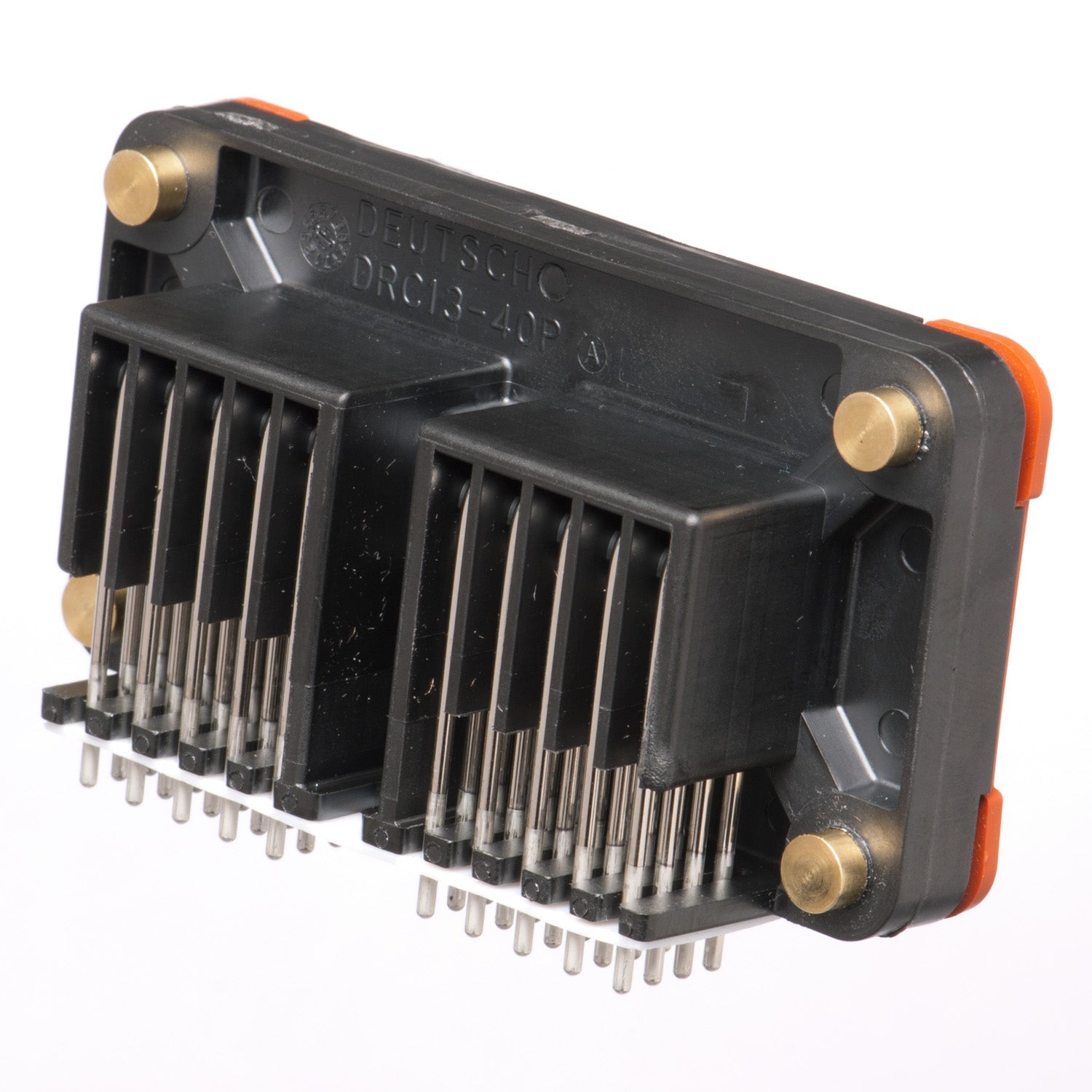 DRC13-40PA - DRC Series - 40 Pin Receptacle - A Key, 90° Molded Pins, PCB, Black