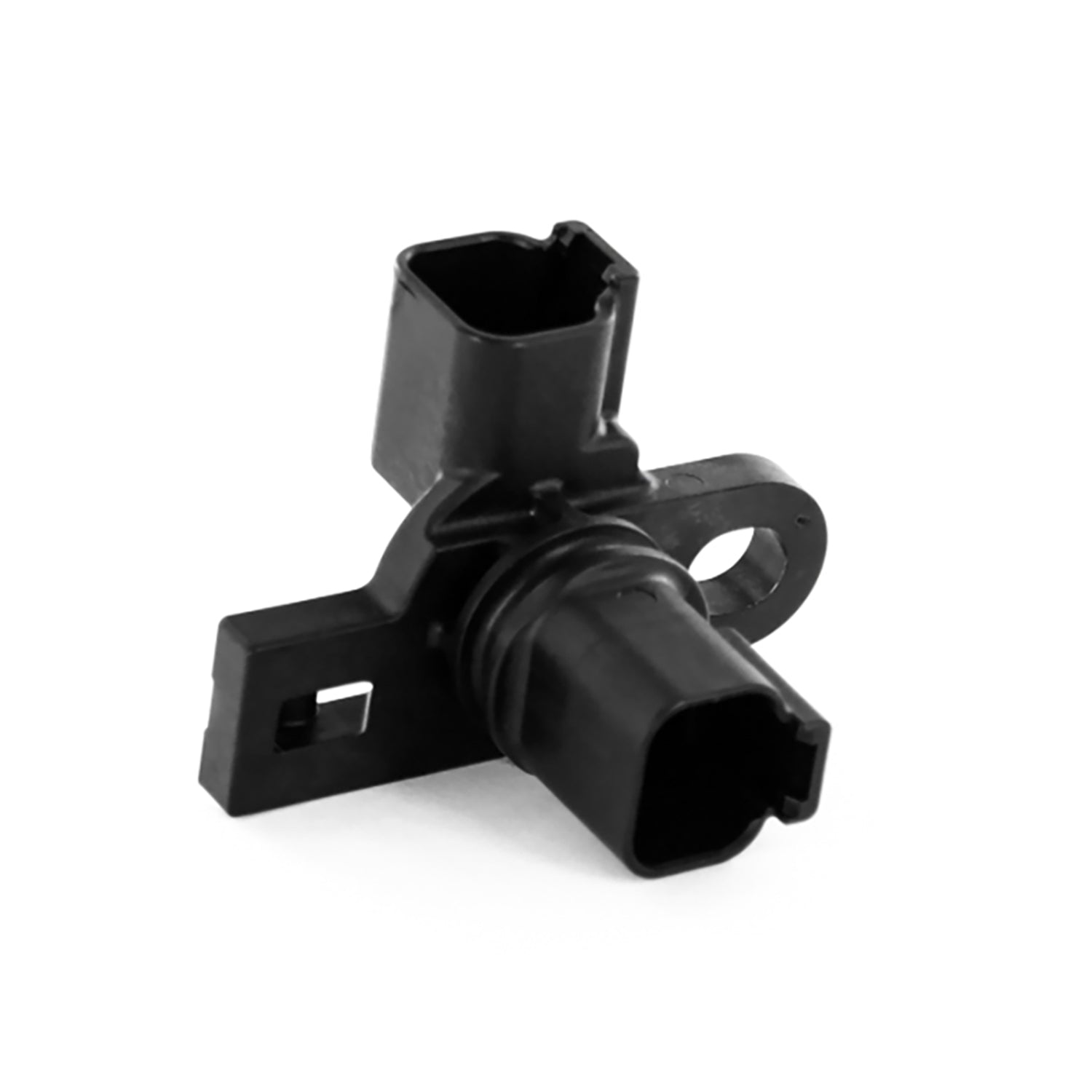 DT04-2P-N006 - DT Series - 2 Pin Receptacle - 90 Degree, Molded-In Pins, Flange, Black