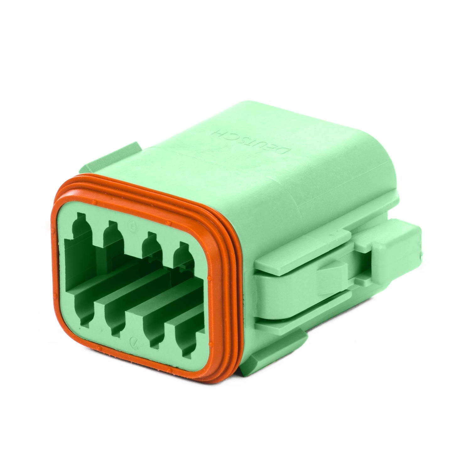 DT06-08SC-P012 - DT Series - 8 Socket Plug - C Key, Enhanced Seal Retention, Green