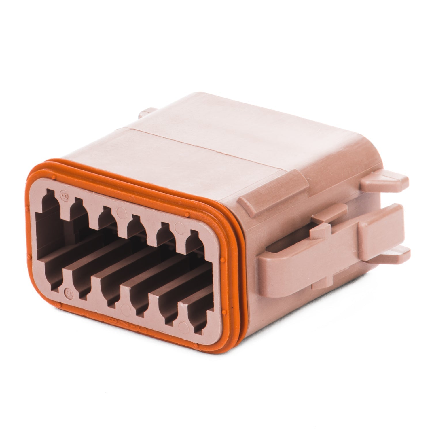 DT06-12SD - DT Series - 12 Socket Plug - D Key, Brown