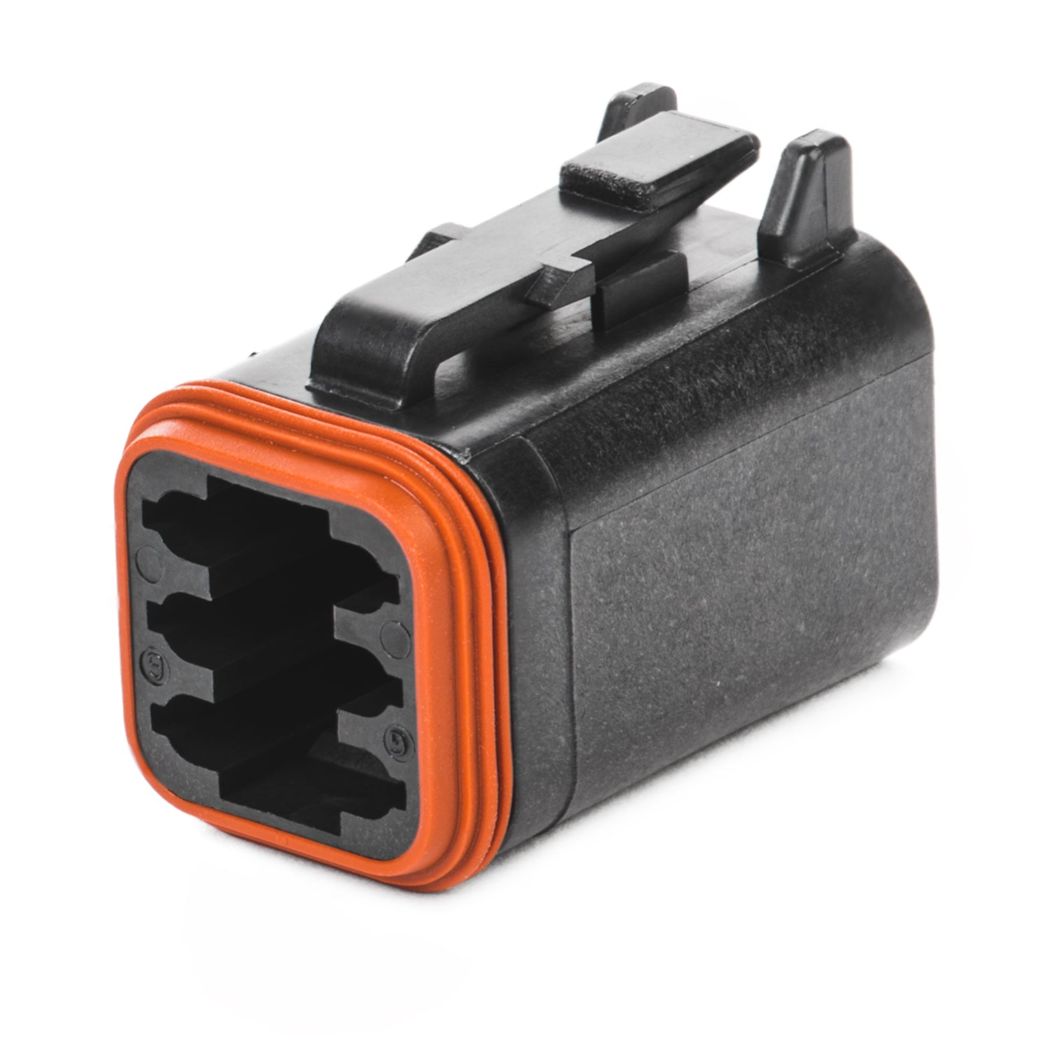 DT06-6S-CE06 - DT Series - 6 Socket Plug - Reduced Dia. Seals, Enhanced Seal Retention, Black