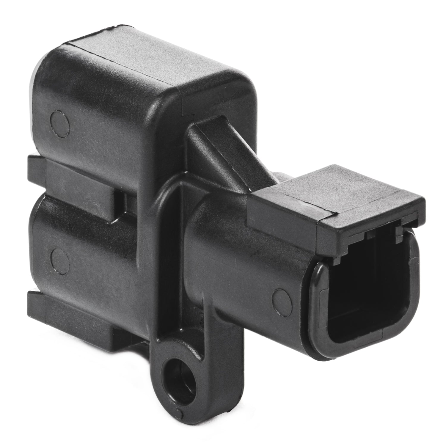 DTM04-2P-P007 - DTM Series - 2 Pin Receptacle - Terminating Resistor, "Y" Connector, Molded-in Gold Pins, J1939, Black