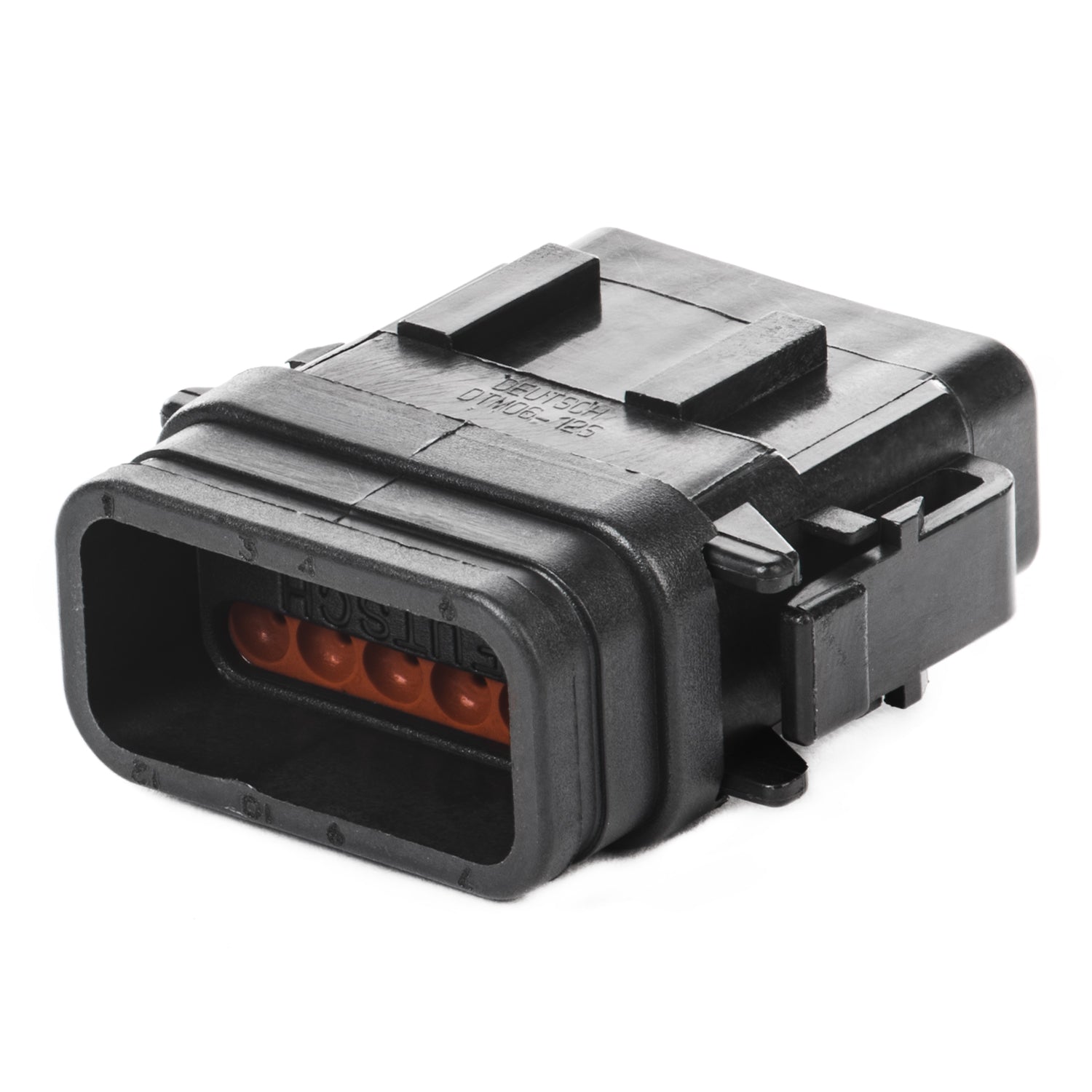 DTM06-12SB-E007 - DTM Series - 12 Socket Plug - B Key, Shrink Boot Adapter, Black