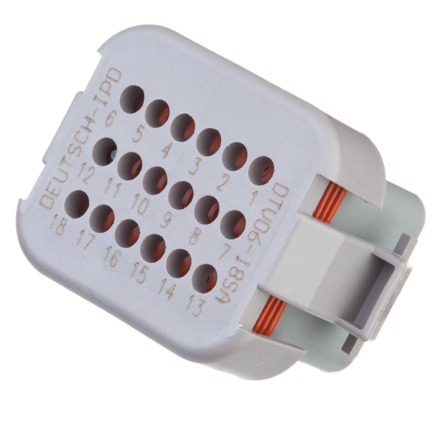 DTV06-18SA - 18 Socket Plug - End Cap, A Key, Gray - Deutsch DTV Series