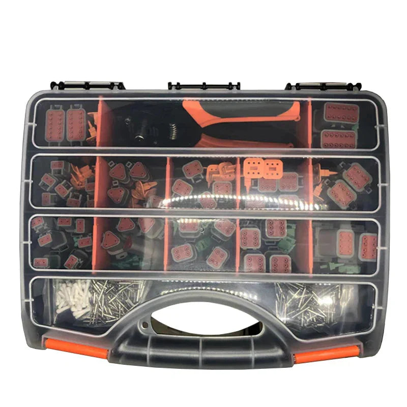 321PCS Deutsch DT Series Waterproof Connector Kit – DT06-2/3/4/6/8/12S & DT04-2/3/4/6/8/12P with Terminals Repair Tool Box