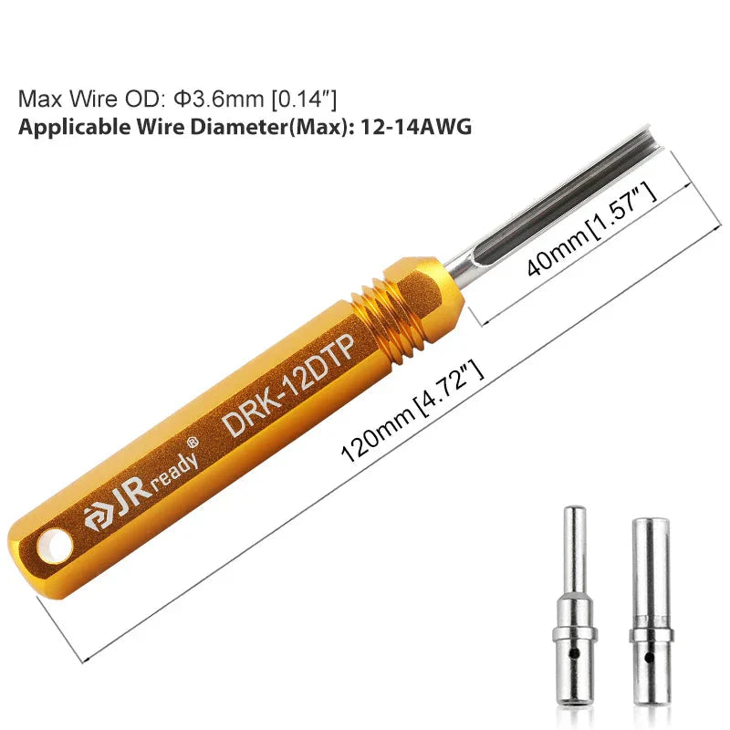 JRready RT1B Pin Extractor Tool – Terminal Removal Tool for Solid & Stamped Contacts Compatible with Deutsch DT / DTM / DTP / HDP / DRC Connectors