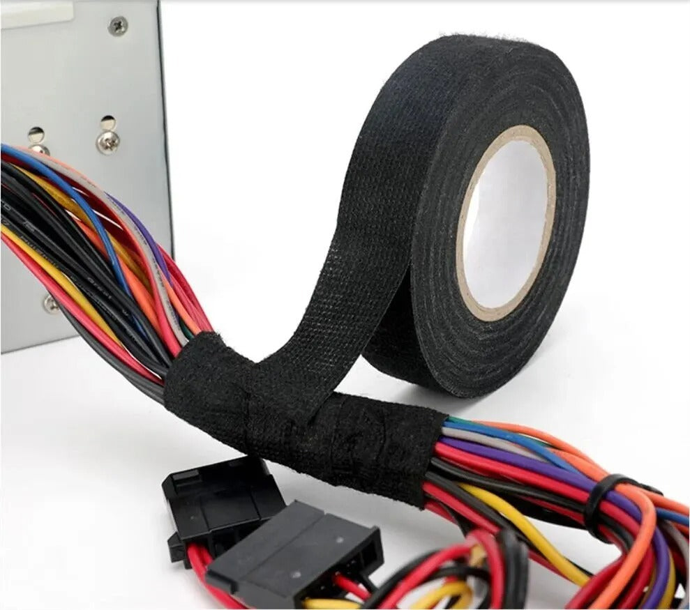 Fita Isolante Tecido Chicote Lonada com Cola Preto - Original Automotiva - Loja da Conexão Elétrica