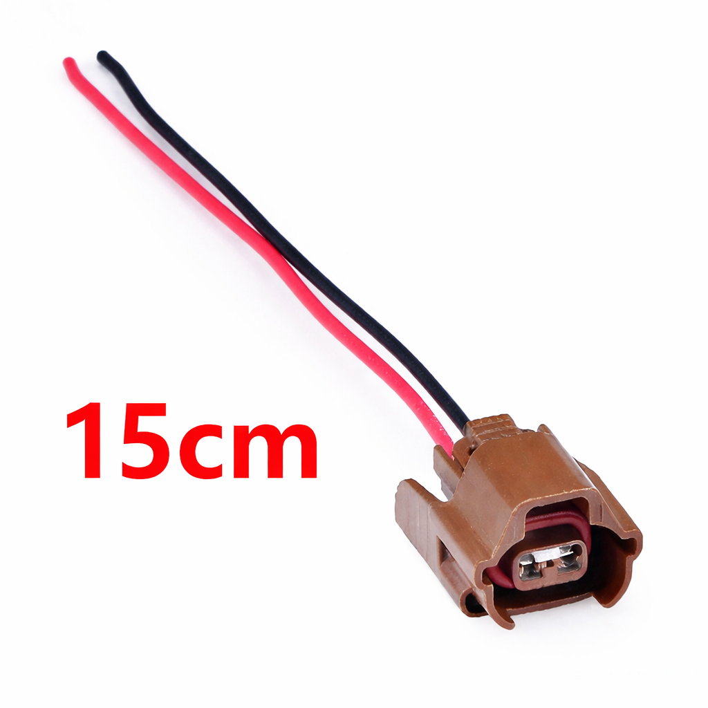 2-Pin Female Waterproof Automotive Connector – Fuel Injector Harness Plug 90980-11153 (ID-2000 / VQ35 / 2JZ) 6189-0573 for Toyota & Lexus