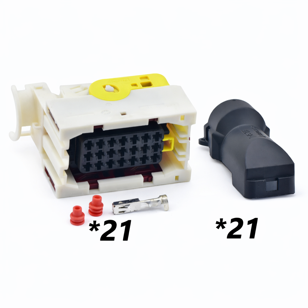 21-Pin Loader/Forklift Engine Connector – 1-1534127-1 / 2-1534127-1 with Pin & Rear Cover Compatible with 870H, 856H, 862H, 886H, 877H