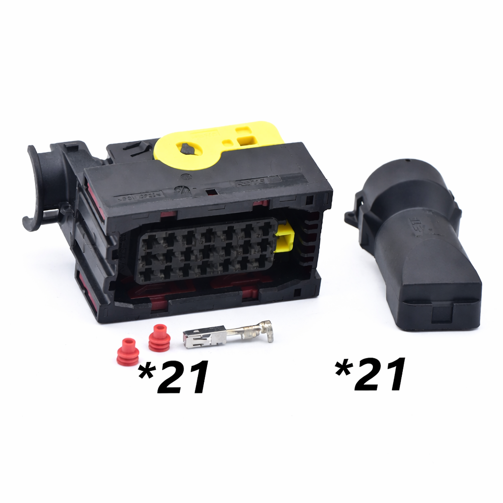 21-Pin Loader/Forklift Engine Connector – 1-1534127-1 / 2-1534127-1 with Pin & Rear Cover Compatible with 870H, 856H, 862H, 886H, 877H