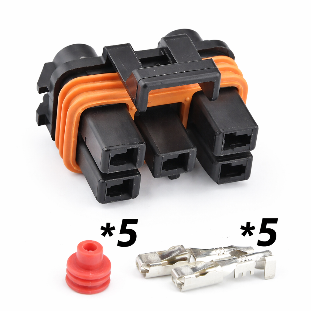 5-Pin 2.8mm Series Automotive Waterproof Power Connector – Plug 12124630 for Detroit, Cummins, CAT & Carter Excavator DDEC ECM
