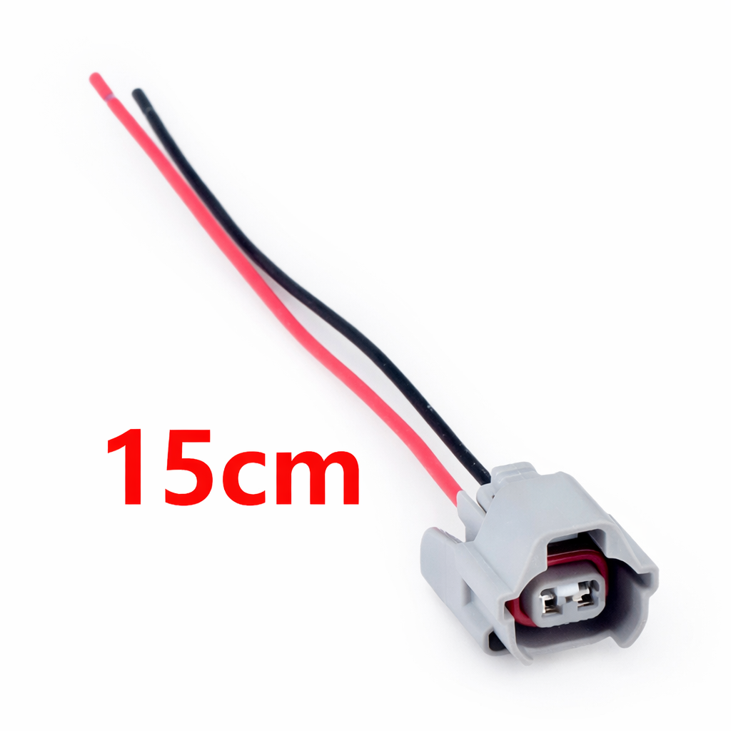 2-Pin Female Waterproof Automotive Connector – Fuel Injector Harness Plug 90980-11153 (ID-2000 / VQ35 / 2JZ) 6189-0573 for Toyota & Lexus