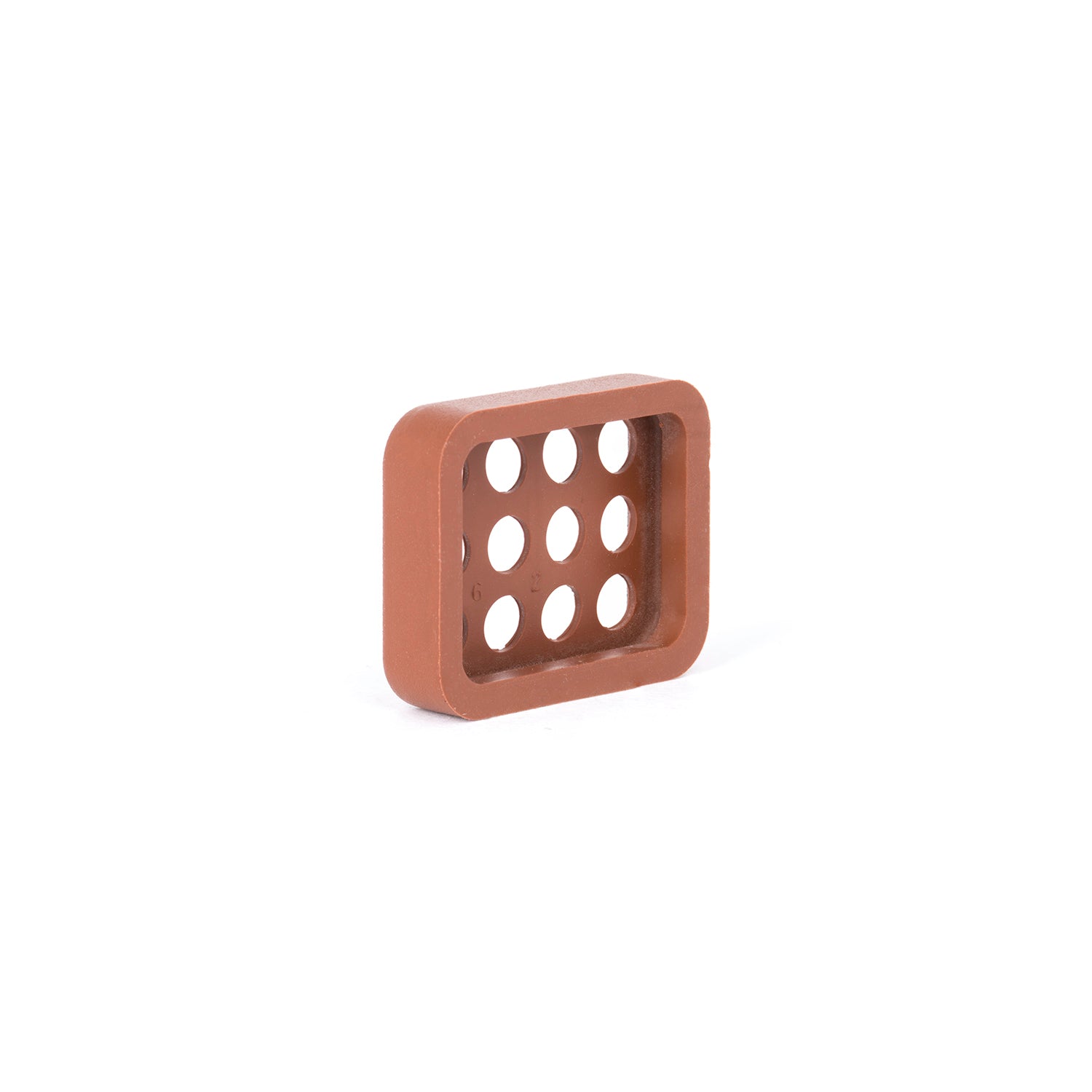 0513-009-2406 - DRC Series - 24 Cavity Plug Front Seal -  Silicone Rubber, Orange
