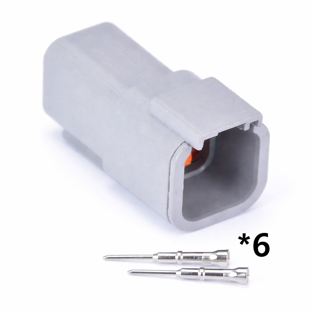 6-Pin DTM Connector DTM06-6S / DTM04-6P – Male or Female Waterproof Automotive Sealed Plug for Deutsch