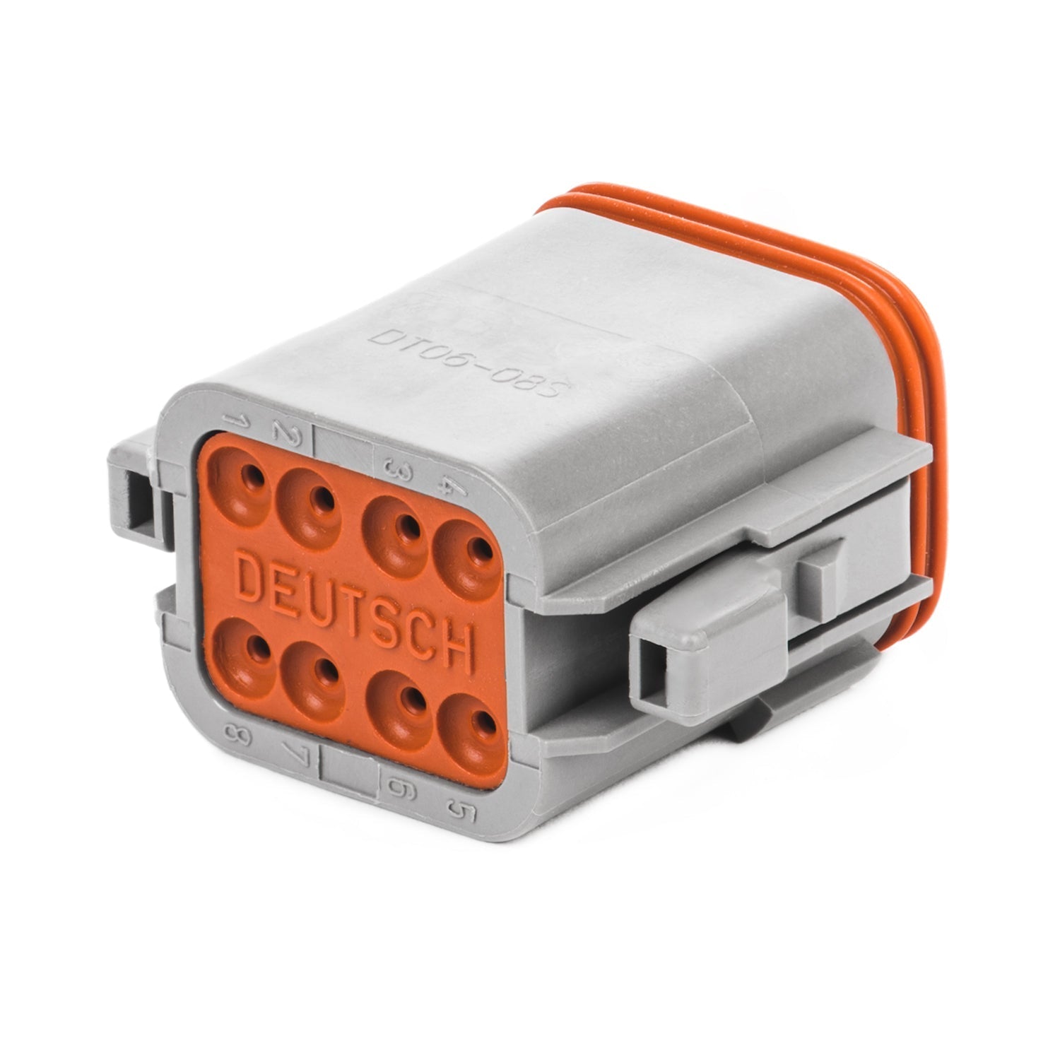 DT06-08SA - DT Series - 8 Socket Plug - A Key, Gray