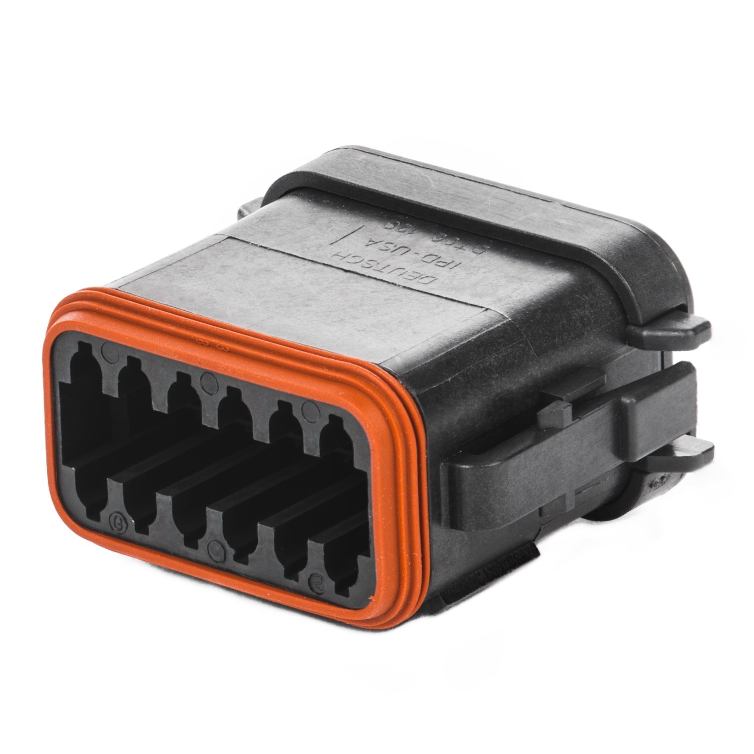 DT06-12SA-CE11 - DT Series - 12 Socket Plug - Enhanced Seal Retention, Reduced Dia. Seals, End Cap, Black
