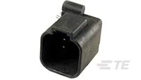 DTF13-6P - DT Series- Receptacle- 6 Cavity, PCB Mount, Black