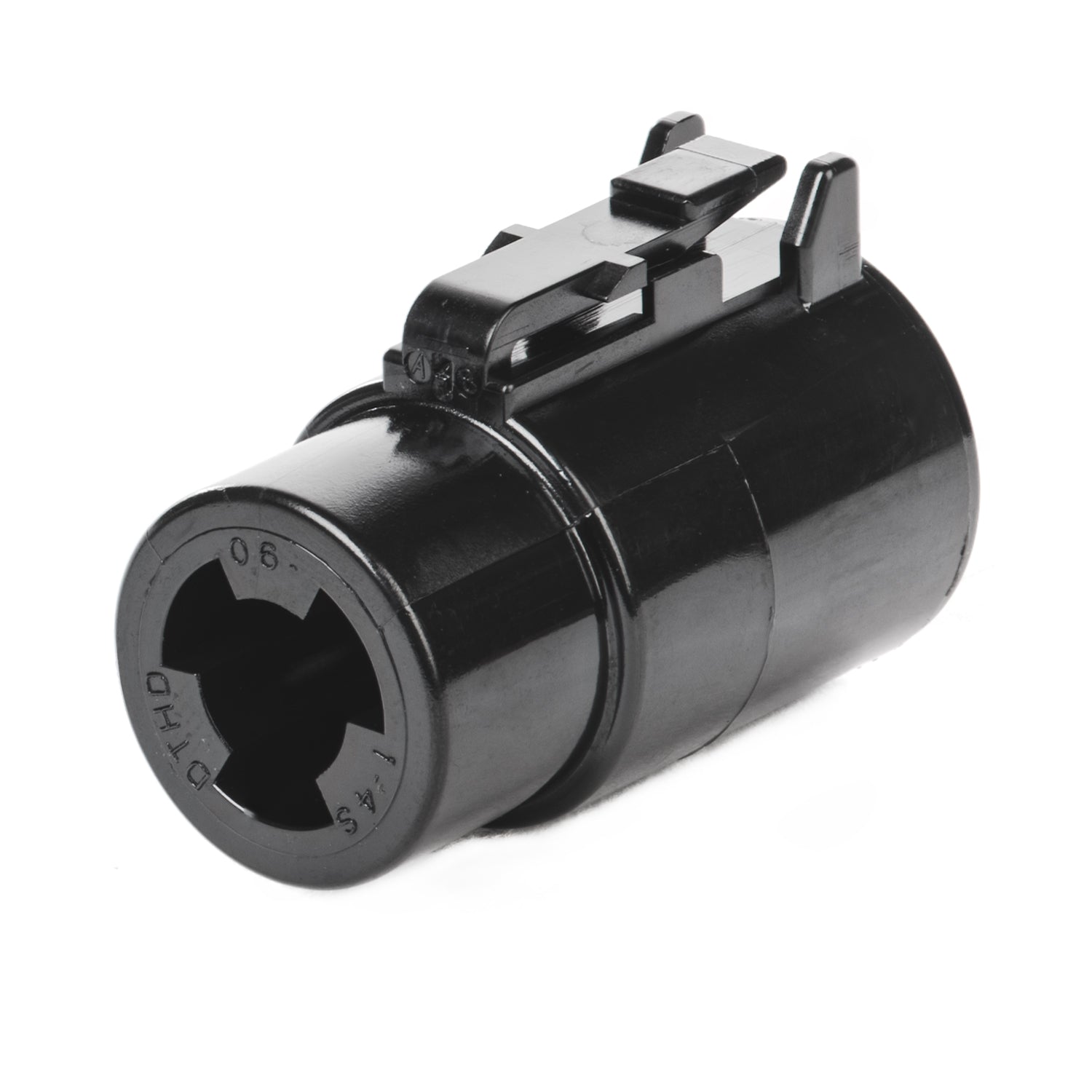 DTHD06-1-4S-E003 - DTHD Series - 4 Socket Plug - In-Line, End Cap, Black