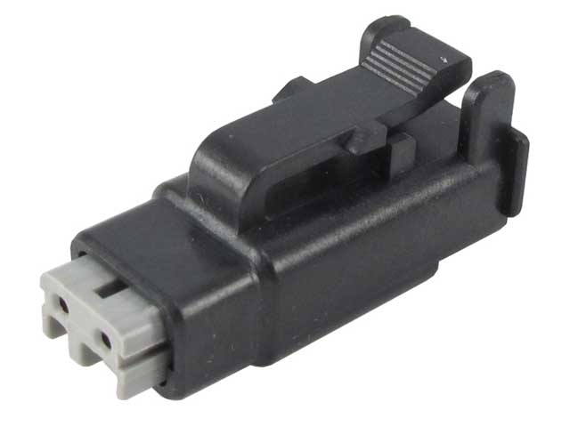 DTMH06-2SA- DTM Series- 2 Pin Plug- A Key, Black