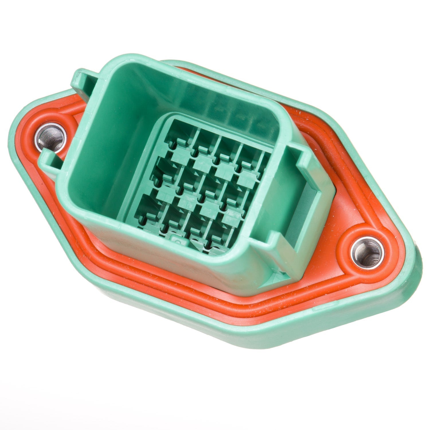 DTV02-18PC - 18 Pin Receptacle - Sealed Flange, C Key, Green - Deutsch DTV Series