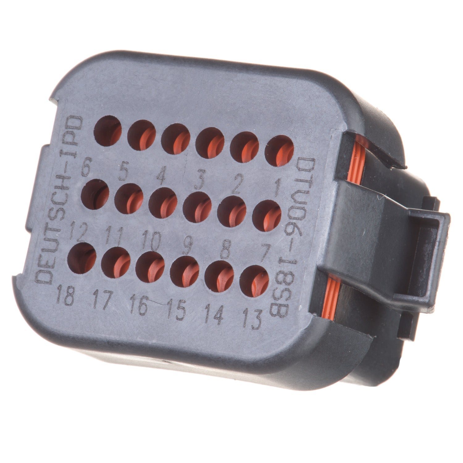 DTV06-18SB - 18 Socket Plug - End Cap, B Key, Black - Deutsch DTV Series