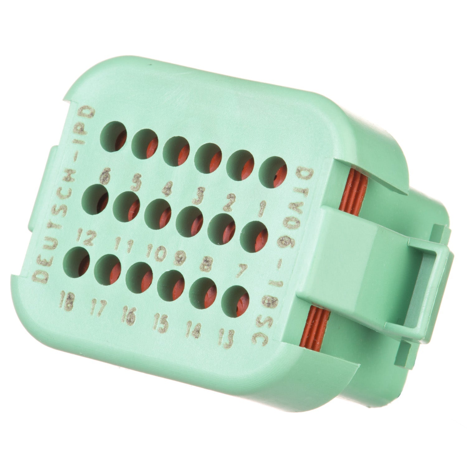 DTV06-18SC - 18 Socket Plug - End Cap, C Key, Green - Deutsch DTV Series