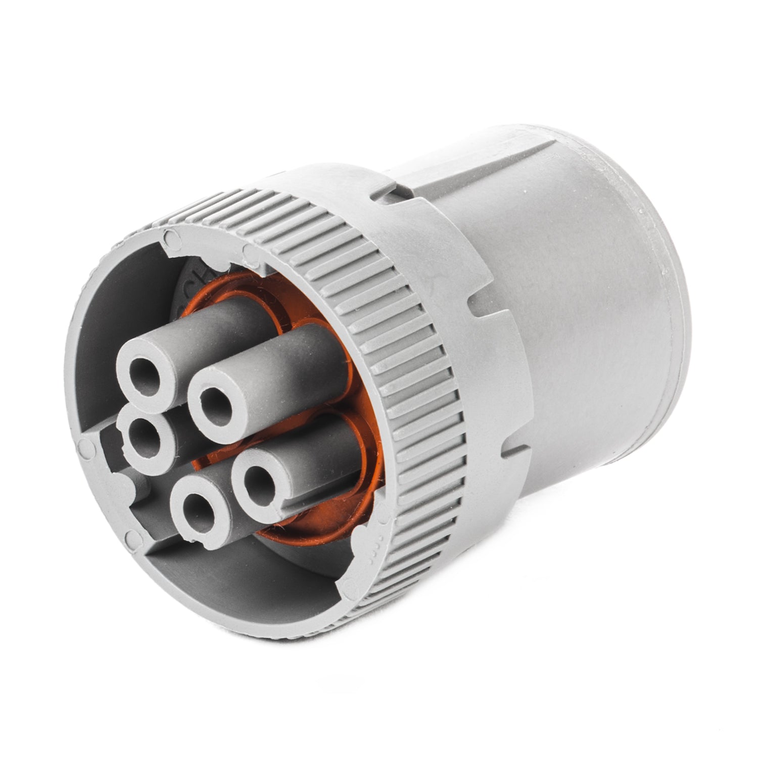 HD16-5-16S - HD10 Series - 5 Socket Plug - Non-Threaded Rear, Gray