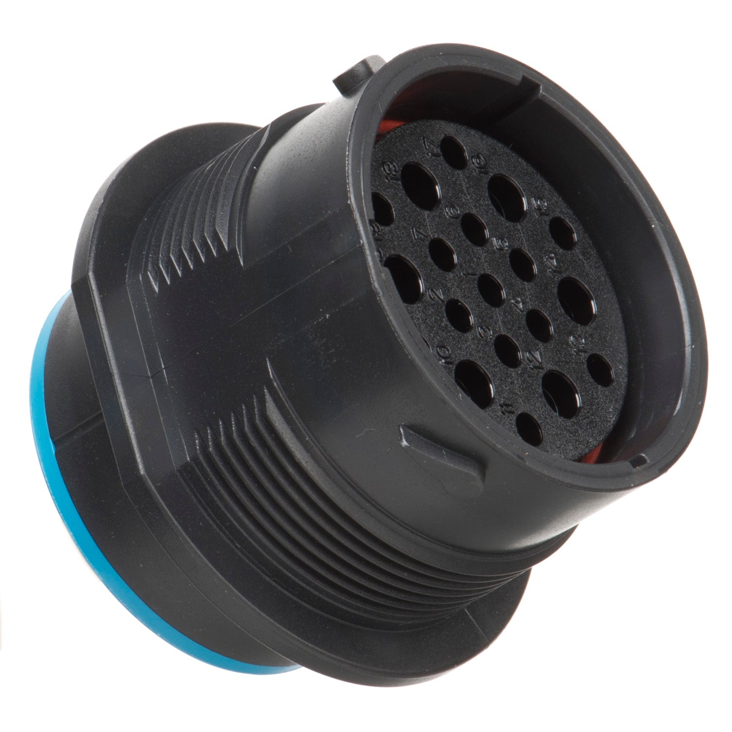 HDP24-24-19SE - HDP20 Series - 19 Socket Receptacle - 24 Shell, E Seal, Reverse, Flange