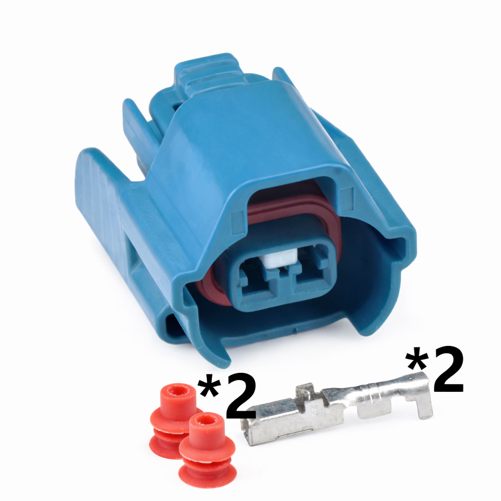 2-Pin Female Waterproof Automotive Connector – Fuel Injector Harness Plug 90980-11153 (ID-2000 / VQ35 / 2JZ) 6189-0573 for Toyota & Lexus