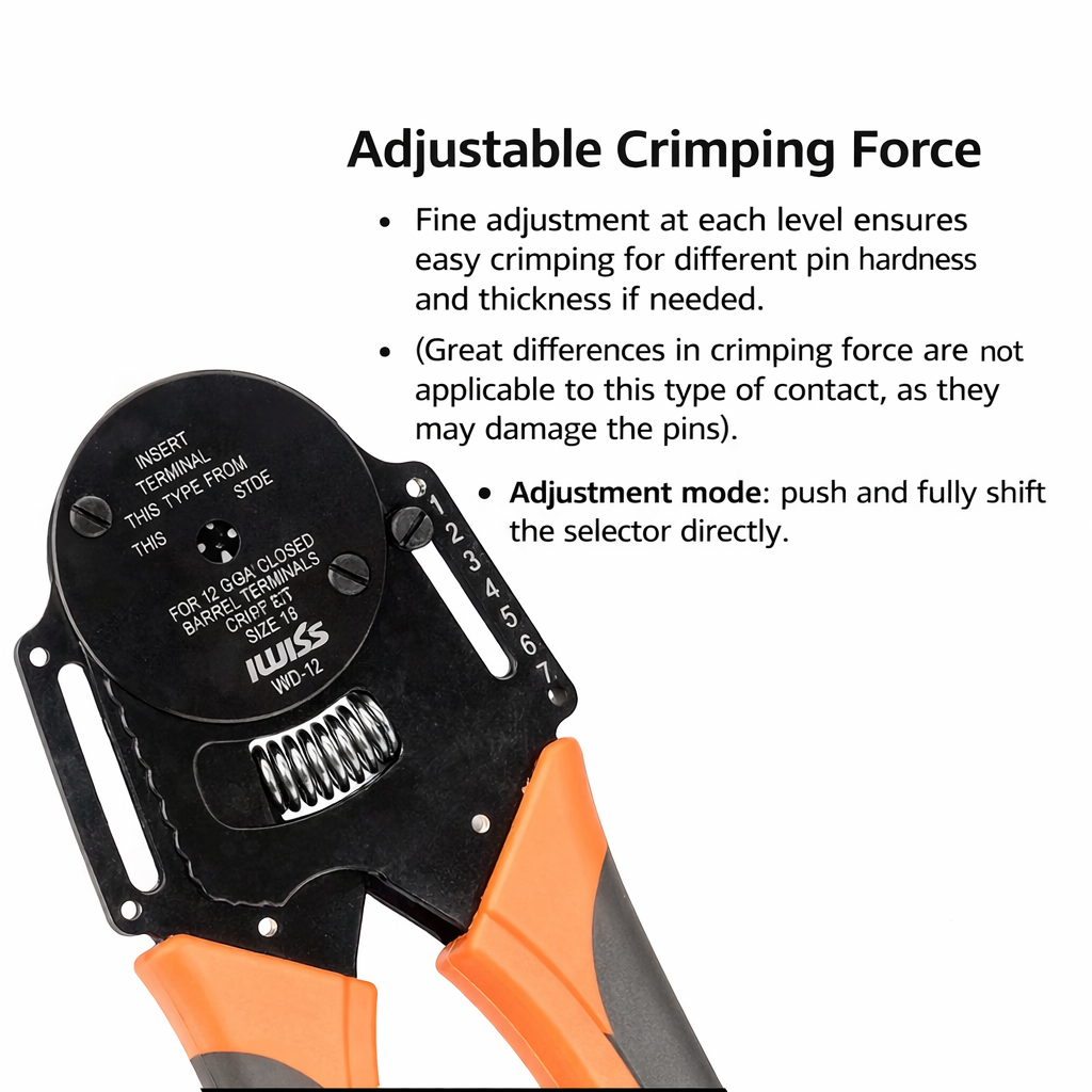 Crimping Tool for Circular Terminals - IWD-12