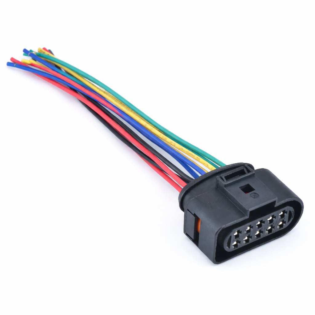 10-Pin Waterproof Auto Connector 3.5mm with Wire – 1J0973735 / 6R0973735 Temperature Sensor & Halogen Headlight Plug