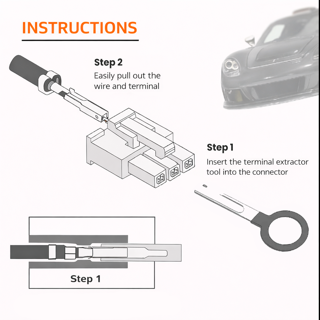 Kit of 41 Automotive Terminal Extractor Keys | Professional